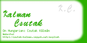 kalman csutak business card
