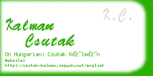 kalman csutak business card